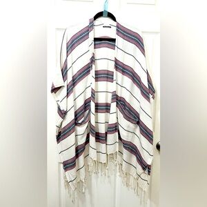 Abercrombie Fitch Woven Duster Kimono Boho hippie Western One Size Fit All